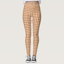 Fall Burnt Orange Gingham Pattern Autumn Plaid