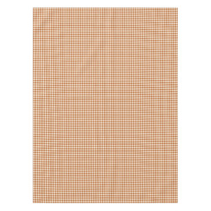 Fall Burnt Orange Gingham Pattern Autumn Plaid Tablecloth