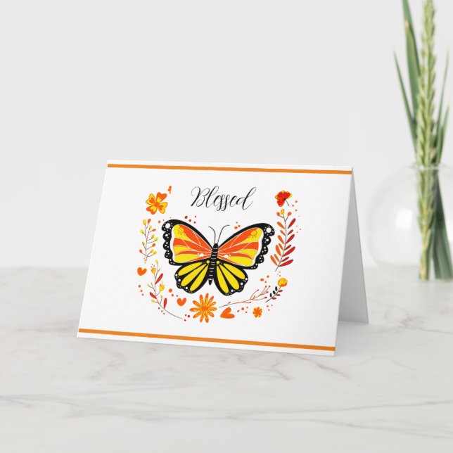 Fall butterfly custom card (Front)