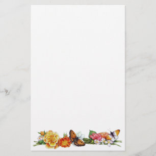 fall butterfly stationary stationery