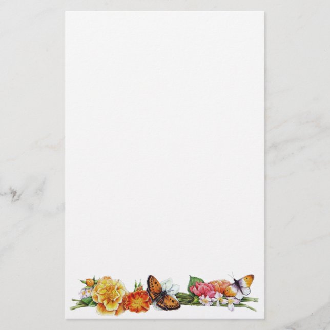 fall butterfly stationary stationery (Front)