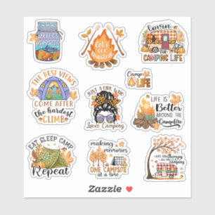 Fall Camping, Camp Life Sticker Pack