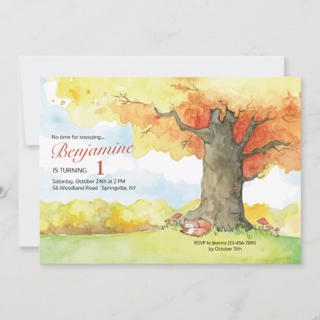 Fall Canopy Invitation (Front)