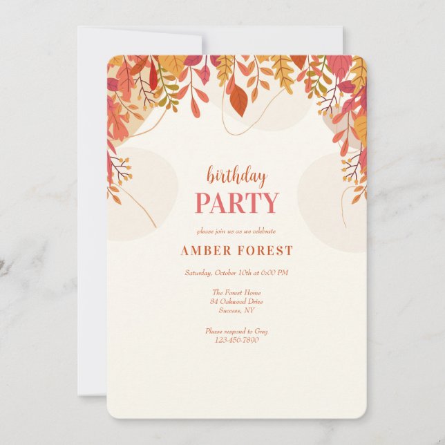 Fall Canopy Invitation (Front)