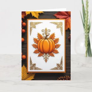 Fall Card, Happy Fall Card, Autumn Card,Halloween  Holiday Card