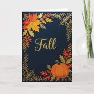 Fall Card, Happy Fall Card, Autumn Card,Halloween Holiday Card