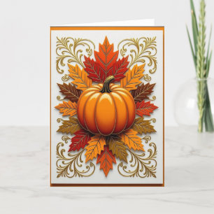 Fall Card, Happy Fall Card, Autumn Card,Halloween Holiday Card