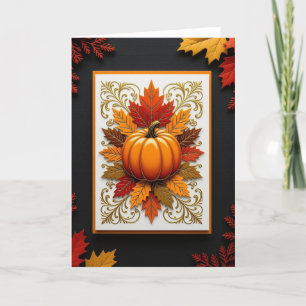 Fall Card, Happy Fall Card, Autumn Card,Halloween Holiday Card