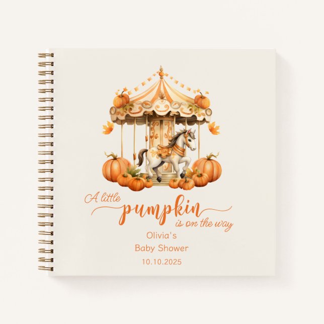 Fall Carousel pumpkin is on the way  Guest Book  (Front)