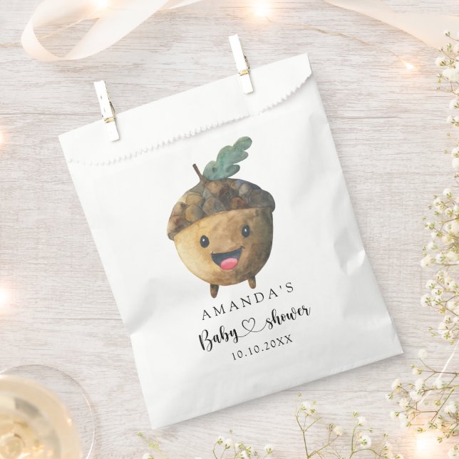 Fall cartoon acorn Baby Shower Favour Bags (Clipped)