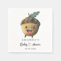 Fall cartoon acorn Baby Shower