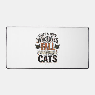 Fall Cat Lover Vintage Halloween Shirt Design_1 Desk Mat