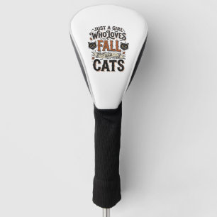 Fall Cat Lover Vintage Halloween Shirt Design_1 Golf Head Cover
