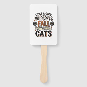 Fall Cat Lover Vintage Halloween Shirt Design_1 Hand Fan