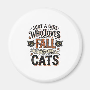 Fall Cat Lover Vintage Halloween Shirt Design_1 Magnet