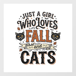 Fall Cat Lover Vintage Halloween Shirt Design_1 Window Cling