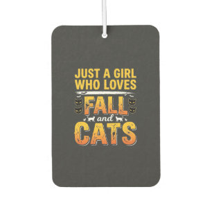 Fall Cats Girl Halloween Design_1 Car Air Freshener