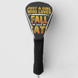 Fall Cats Girl Halloween Design_1 Golf Head Cover