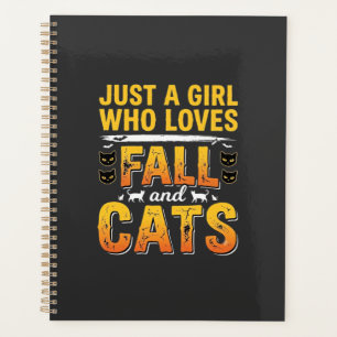 Fall Cats Girl Halloween Design_1 Planner