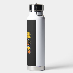 Fall Cats Girl Halloween Design_1 Water Bottle