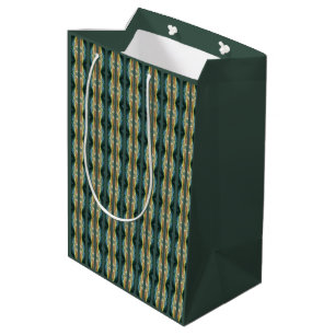 Fall Changing Colour Leaf Art, Yellow Brown Green Medium Gift Bag