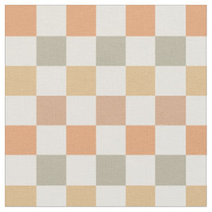 Fall Chequered Pattern Autumn Plaid Chequerboard Fabric