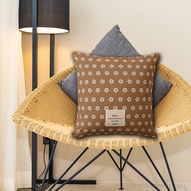 Fall Chestnut Flowers Custom Name Cushion (Creator Uploaded)