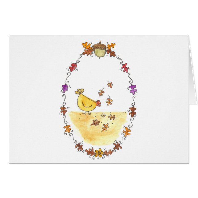 Fall Chicken With Border (Front Horizontal)