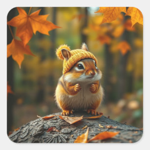 Fall Chipmunk Sticker