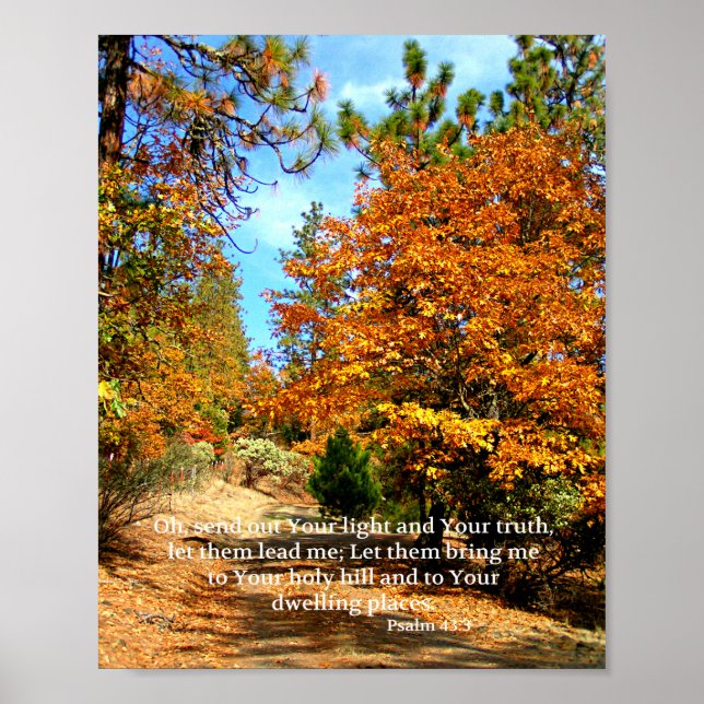 Fall Christian Poster Bible Verse Creationarts (Front)