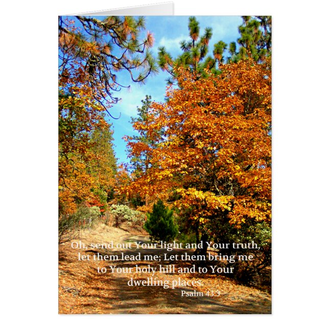 Fall Christian Scripture Card Bible Verse (Front)