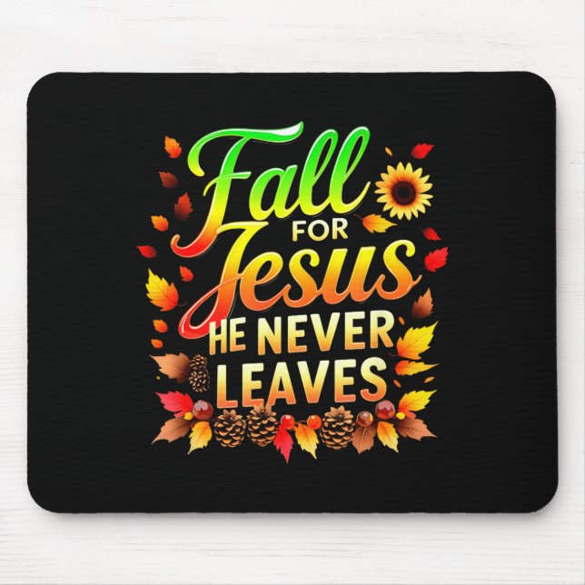 Fall Christian Thanksgiving Jesus My Favourite Sea Mouse Mat (Front)