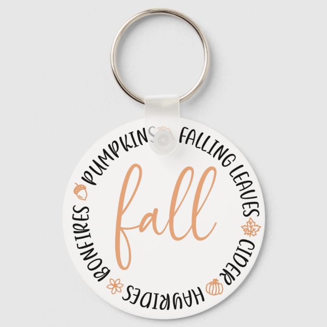 Fall Circle Key Ring (Front)