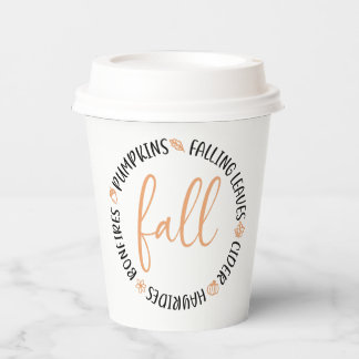 Fall Circle Paper Cups