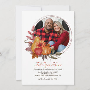 Fall Circle Photo Open House Invitation
