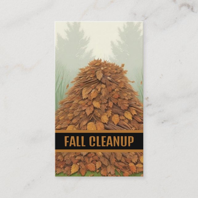 Fall Cleanup Business Card (Front)