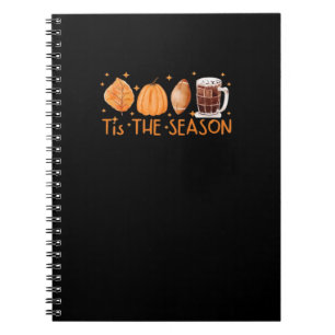 Fall Coffee Cute Lover Halloween Pumpkin Latte Dri Notebook