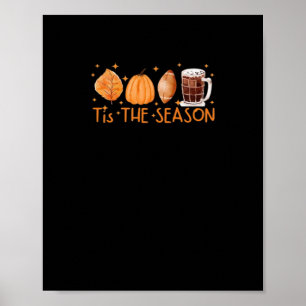 Fall Coffee Cute Lover Halloween Pumpkin Latte Dri Poster