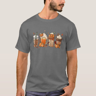 Fall Coffee, Halloween Pumpkin Latte Drink Cup,Pum T-Shirt