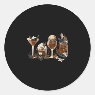 Fall Coffee Halloween Pumpkin Spice Autumn Season Classic Round Sticker
