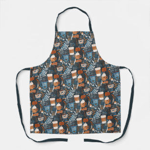 Fall Coffee Kitchen Apron