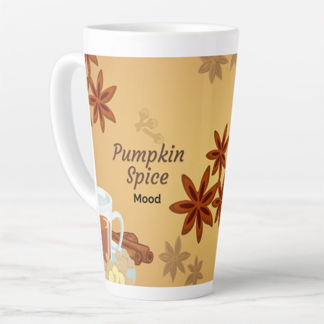Fall Coffee Mug - "Pumpkin Spice Mood" (Left Angle)