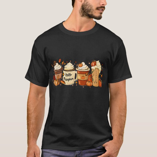 Fall Coffee Pumpkin Spice Latte Drinks Autumn Than T-Shirt (Front)