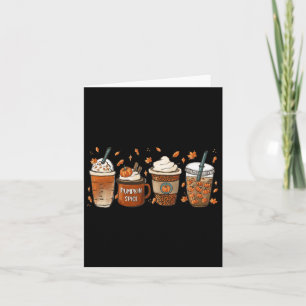 Fall Coffee Pumpkin Spice Latte Iced Warm Cosy Aut Card