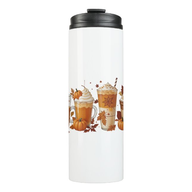 Fall Coffee Pumpkin Thermal Tumbler (Front)