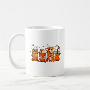 Fall Coffee with Corgi Pumpkin Spice Latte Lovers Coffee Mug