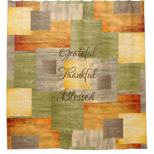 Fall Color Blocks Shower Curtain