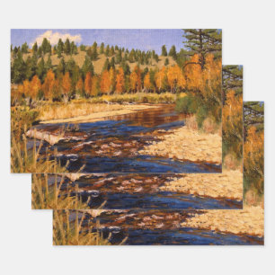 Fall Colorado Mountains Wrapping Paper Sheet