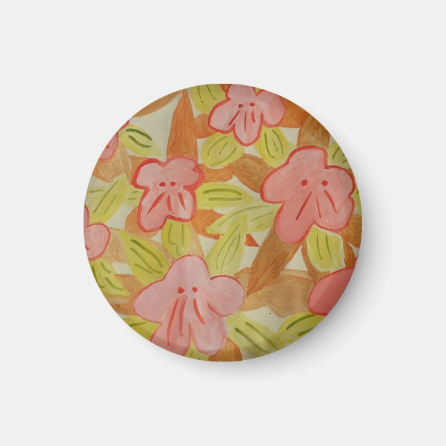 Fall Colored Flowers Magnet (Front)
