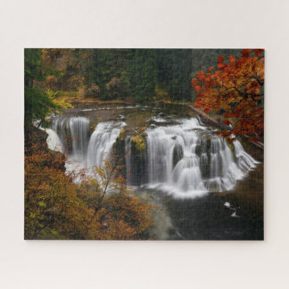 Fall Colors at Lower Lewis Falls in Washington Jigsaw Puzzle